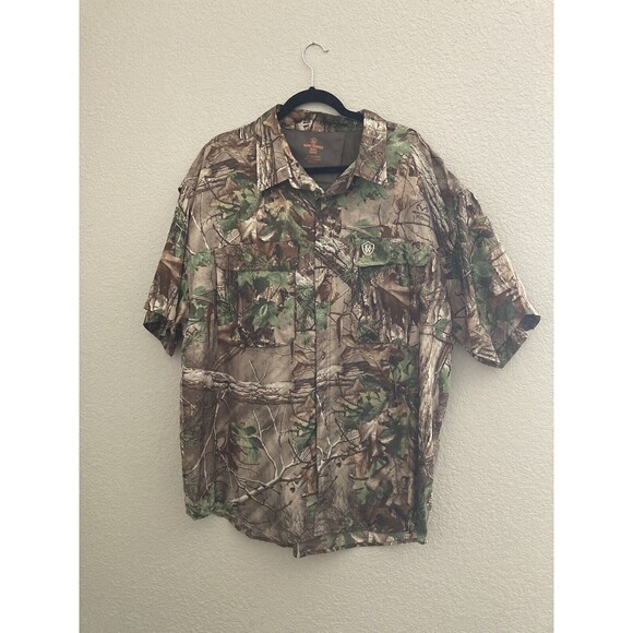 Game Winner Men's Break Up Infinity Camo Button Down Hunting Shirt Size 3XL - Picture 2 of 11